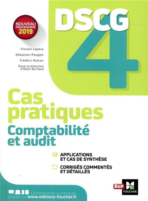 Emprunter Comptabilité et audit DSCG 4. Cas pratiques, corrigés livre