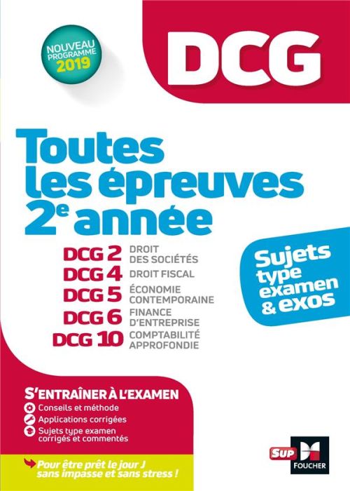 Emprunter Toutes les épreuves de 2e années DCG. Edition 2019 livre