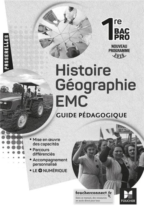 Emprunter Histoire-géographie EMC 1re Bac Pro Passerelles. Guide pédagogique, Edition 2020 livre