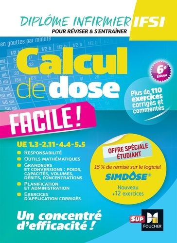 Emprunter Calcul de dose facile ! Diplôme Infirmier IFSI livre