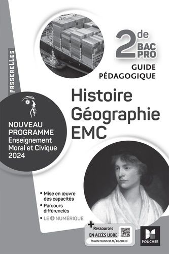 Emprunter Histoire Géographie-EMC 2de Bac Pro Passerelles. Guide pédagogique, Edition 2024 livre