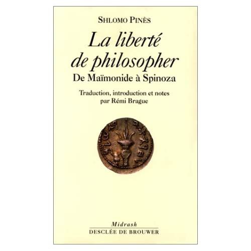 Emprunter LA LIBERTE DE PHILOSOPHER. De Maimonide à Spinoza livre