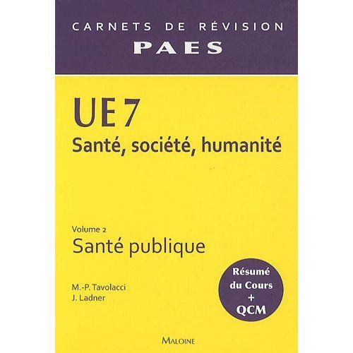 Emprunter UE 7 Santé, société, humanité. Volume 2, Santé publique livre