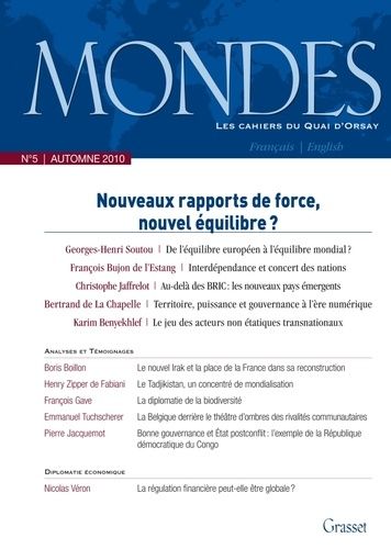 Emprunter Mondes N° 5, Automne 2010 : Nouveau rapports de force, nouvel équilibre ? livre