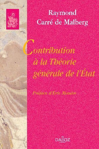 Emprunter CONTRIBUTION A LA THEORIE GENERALE DE L'ETAT livre