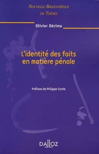 Emprunter L'identité des faits en matière pénale livre