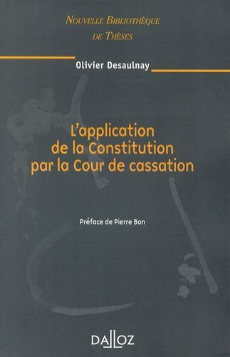 Emprunter L'application de la Constitution par la Cour de cassation livre