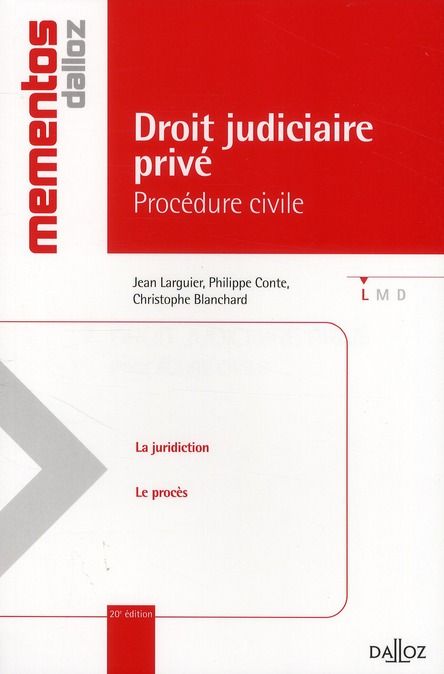 Emprunter Droit judiciaire privé. Procédure civile, 20e édition livre