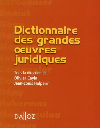 Emprunter Dictionnaire des grandes oeuvres juridiques livre