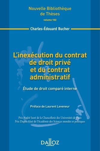 Emprunter L'inexécution du contrat de droit privé et du contrat administratif livre