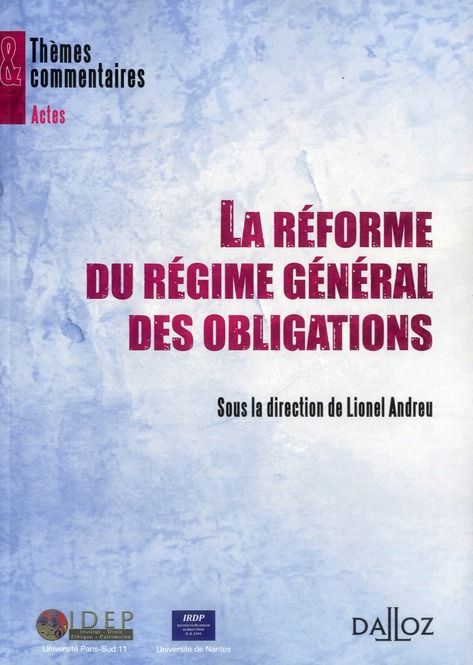 Emprunter La réforme du régime général des obligations livre