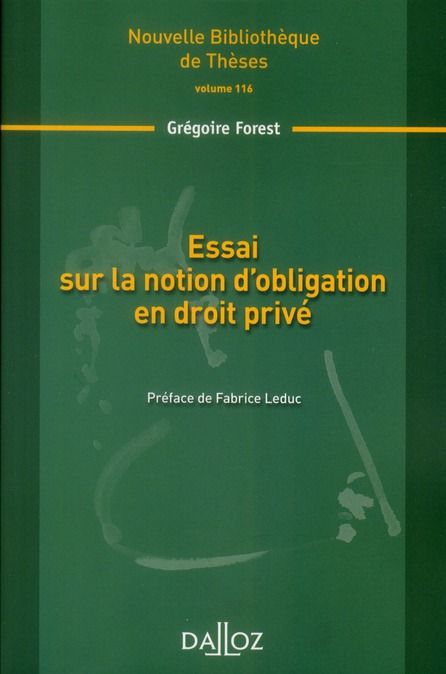 Emprunter Essai sur la notion d'obligation en droit privé. Edition 2012 livre