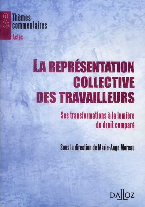 Emprunter La représentation collective des travailleurs. Ses transformations à la lumière du droit comparé livre