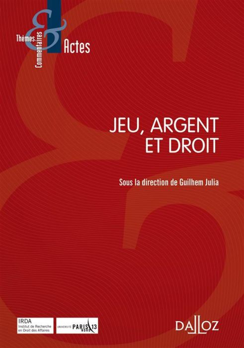 Emprunter Jeu, argent et droit livre