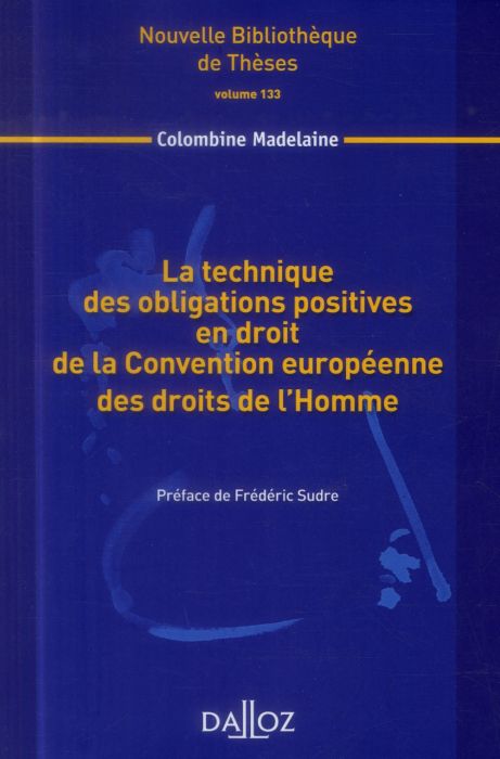 Emprunter La technique des obligations positives en droit de la Convention européenne des droits de l'Homme livre