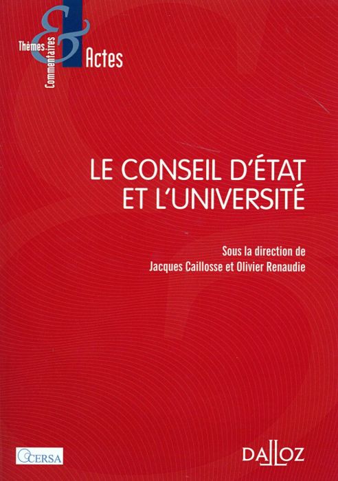 Emprunter Le Conseil d'Etat et l'université livre