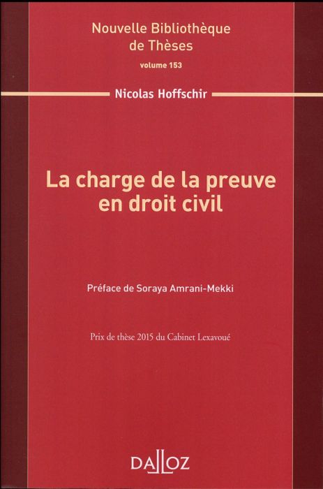 Emprunter La charge de la preuve en droit civil livre