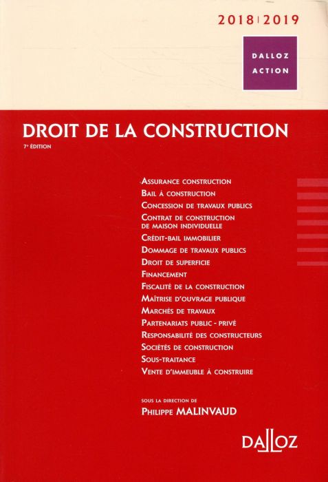 Emprunter Droit de la construction. Edition 2018-2019 livre