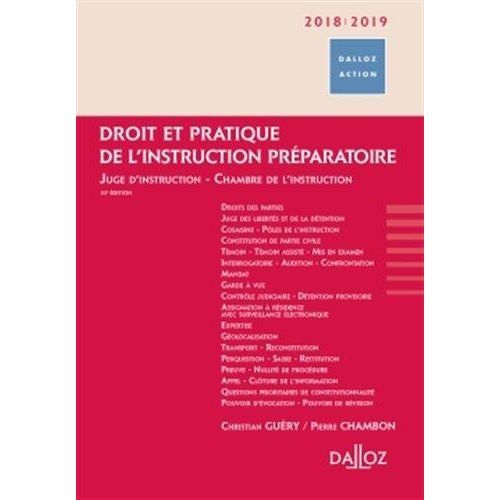 Emprunter Droit et pratique de l'instruction préparatoire. Edition 2018-2019 livre