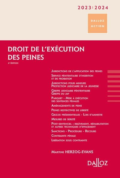 Emprunter Droit de l'exécution des peines. Edition 2023-2024 livre