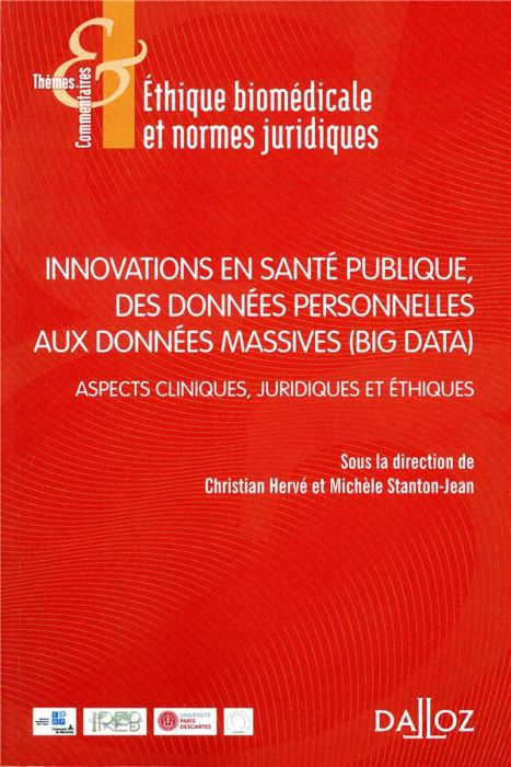 Emprunter Innovations en santé publique, des données personnelles aux données massives (Big Data). Aspects cli livre