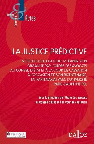 Emprunter La justice prédictive livre