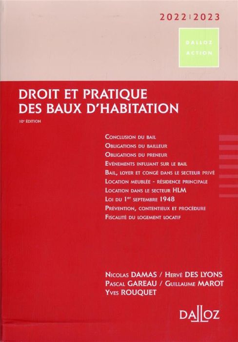 Emprunter Droit et pratique des baux d'habitation. Edition 2022-2023 livre