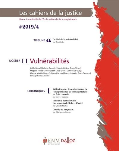 Emprunter Les Cahiers de la Justice N° 4/2019 : Vulnérabilités livre