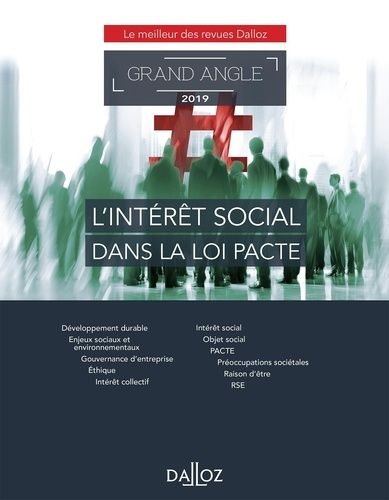 Emprunter L'intérêt social dans la loi PACTE livre