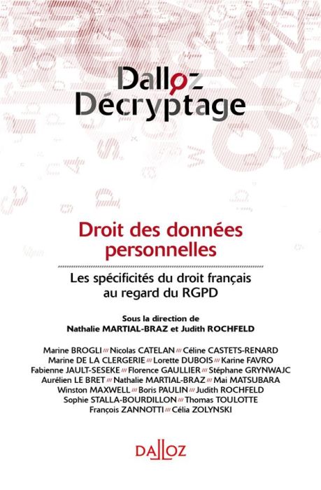 Emprunter Droit des données personnelles. Les spécificités du droit français au regard du RGPD livre