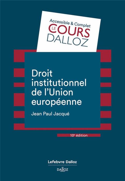 Emprunter Droit institutionnel de l'Union européenne. 10e édition livre