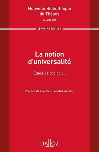 Emprunter La notion d'universalité. Etude de droit civil livre