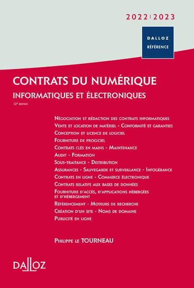 Emprunter Contrats du numérique. Informatiques et électroniques, Edition 2022-2023 livre