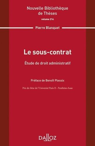 Emprunter Le sous-contrat. Etude de droit administratif livre