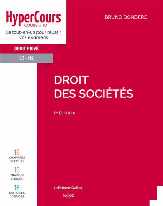 Emprunter Droit des sociétés. 8e édition livre