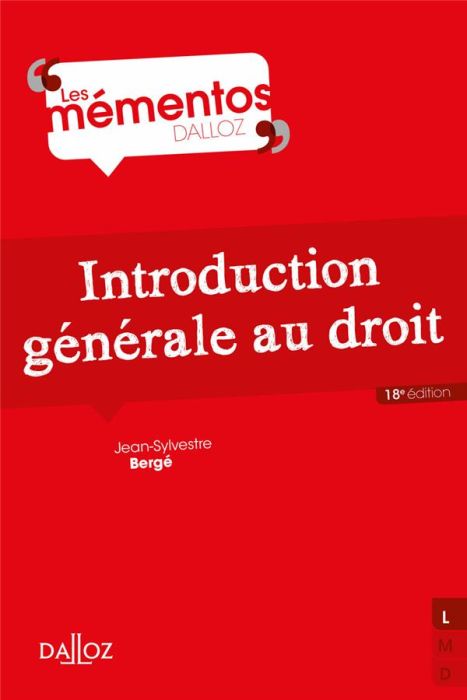 Emprunter Introduction générale au droit. 18e édition livre