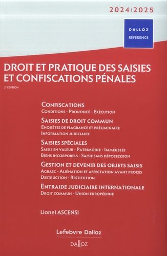 Emprunter Droit et pratique des saisies et confiscations pénales. Edition 2024-2025 livre