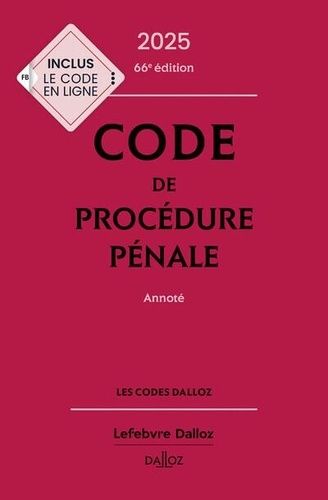 Emprunter Code de procédure pénale. Annoté, Edition 2025 livre