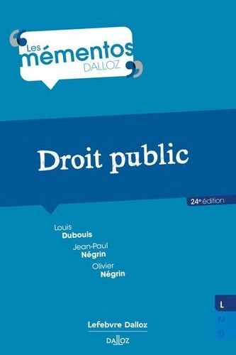 Emprunter Droit public. 24e édition livre