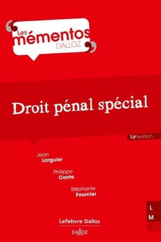 Emprunter Droit pénal spécial. 16e édition livre