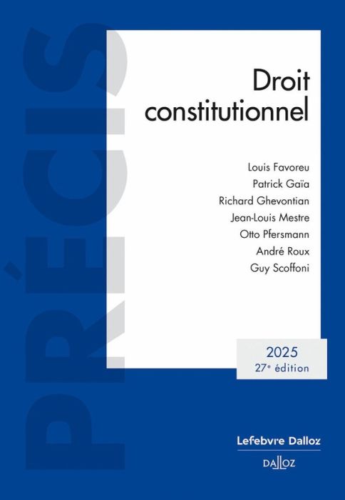 Emprunter Droit constitutionnel. Edition 2025 livre