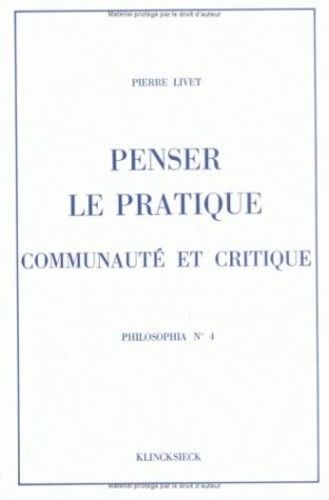 Emprunter Penser le pratique, communauté et critique livre