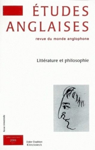 Emprunter Etudes anglaises N° 59/3, Juillet-septembre 2006 : Littérature et philosophie livre