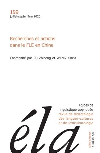 Emprunter Etudes de Linguistique Appliquée N° 3, 2020 : Recherches et actions dans le FLE en Chine livre