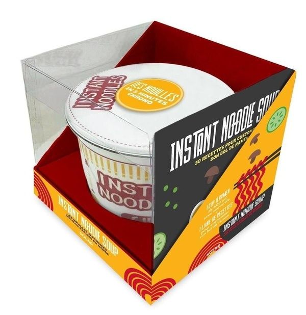 Emprunter Instant noodle soup. Coffret avec 1 cup à ramen avec couvercle et 1 livre de recettes livre