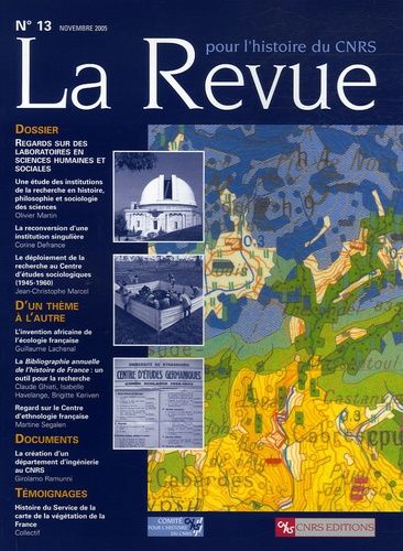 Emprunter La Revue pour l'histoire du CNRS N° 13, Novembre 2005 : Regard sur des laboratoires en sciences huma livre