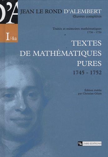 Emprunter Oeuvres complètes. Volume 1, Textes de mathématiques pures, 1745-1752 livre