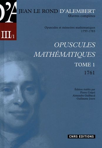 Emprunter Opuscules mathématiques. Tome 1 (1761) livre