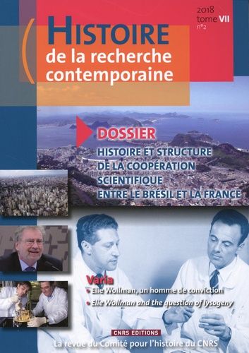 Emprunter Histoire de la recherche contemporaine Tome 7 N° 2/2018 : Histoire et structure de la coopération sc livre