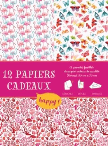 Emprunter 12 papiers cadeaux Happy livre